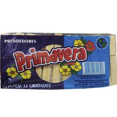 PRENDEDOR DE ROUPAS TIPO MADEIRA PRIMAVERA 12UN