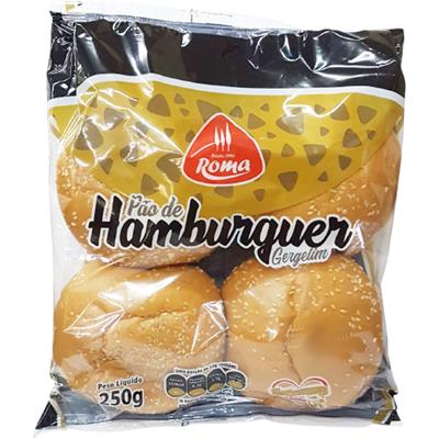 PÃO DE HAMBURGUER COM GERGELIM ROMA 250G