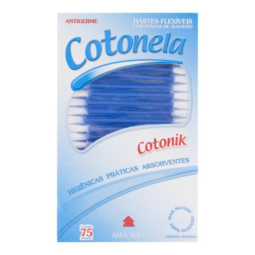 HASTE FLEXÍVEL COTONELA COTONIK CAIXA 75 UNIDADES