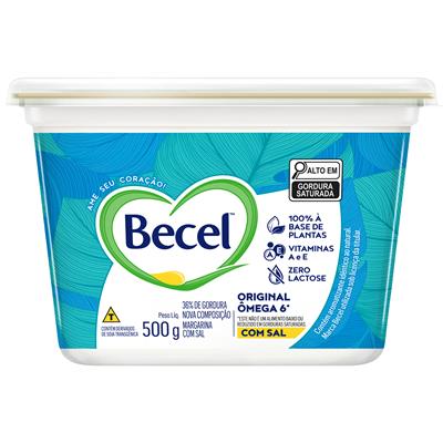 MARGARINA ORIGINAL COM SAL ZERO LACTOSE BECEL 500G
