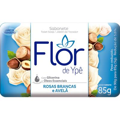 SABONETE ROSAS BRANCAS E AVELÃ FLOR DE YPÊ 85G