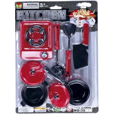 BRINQUEDO KIT COZINHA VERMELHA KITCHEN 1UN