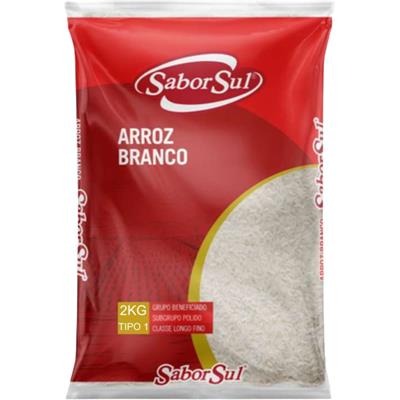 ARROZ BRANCO AGULHINHA TIPO 1 SABOR SUL 2KG