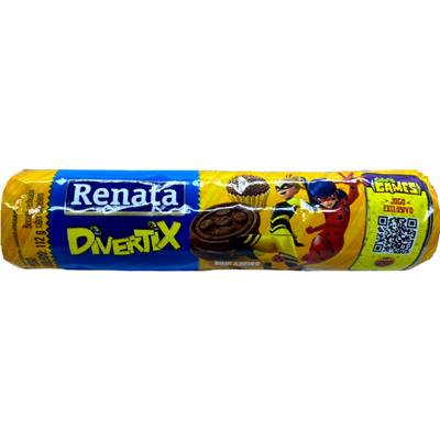 BISCOITO RECHEADO BRIGADEIRO DIVERTIX RENATA 112G