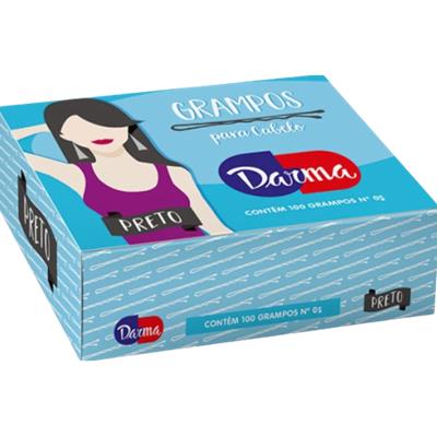 GRAMPOS PARA CABELO COR PRETO DARMA 100UN