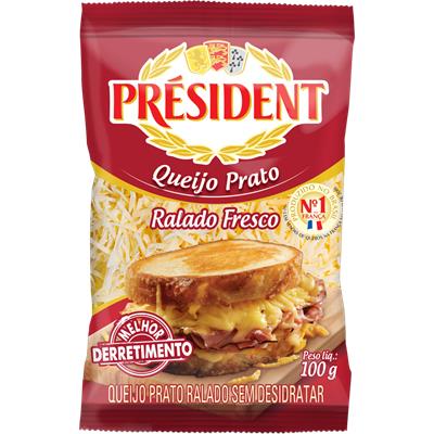 QUEIJO PRATO RALADO FRESCO PRÉSIDENT 100G