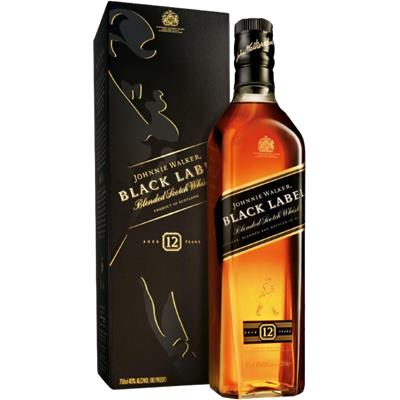 WHISKY 12 ANOS BLACK LABEL JOHNNIE WALKER 750ML