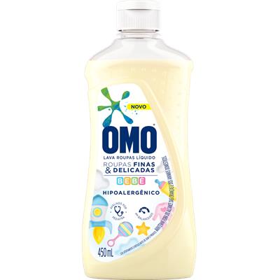 LAVA ROUPAS LÍQUIDO HIPOALERGÊNICO BEBÊ OMO 450ML