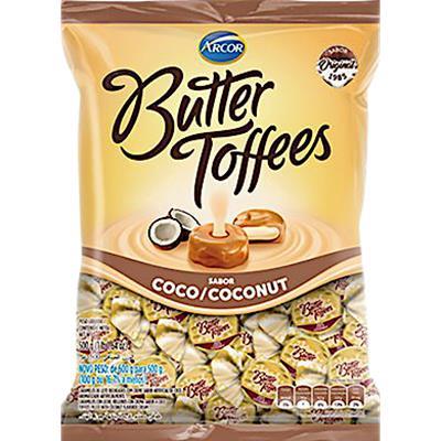 BALAS SABOR COCO ARCOR BUTTER TOFFEES 100G