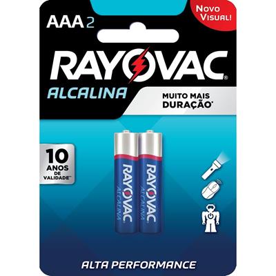 PILHA ALCALINA AAA2 RAYOVAC 2UN