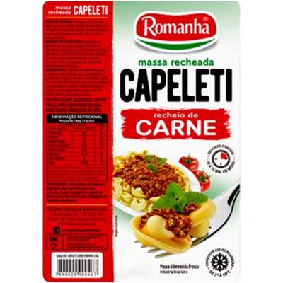 MASSA RECHEADA CAPELETI SABOR CARNE ROMANHA 400G