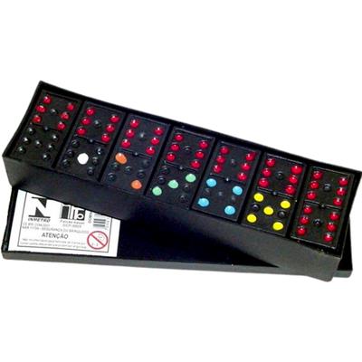 BRINQUEDO JOGO DE DOMINÓ PLÁSTICO COLORIDO 1 UN
