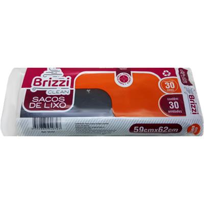 SACO DE LIXO 30L CLEAN BRIZZI 30UN