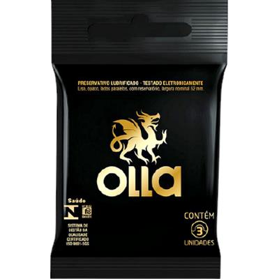 PRESERVATIVO MASCULINO LUBRIFICADO OLLA 3UN