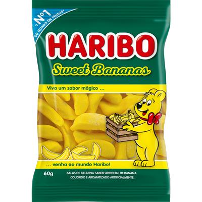 BALA DE GELATINA SWEET BANANAS HARIBO 60G