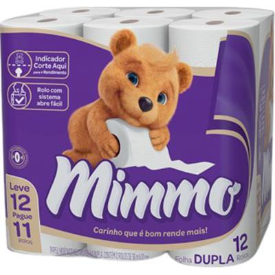 PAPEL HIGIÊNICO NEUTRO FOLHA DUPLA 30M MIMMO 12UN