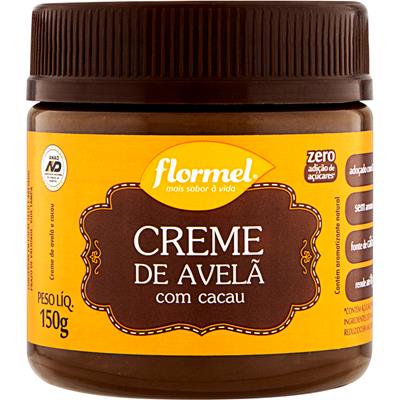 CREME DE AVELÃ COM CACAU SEM AÇÚCAR FLORMEL 150G