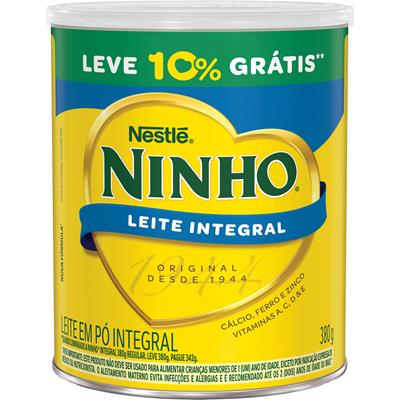LEITE EM PÓ INTEGRAL NINHO 380G
