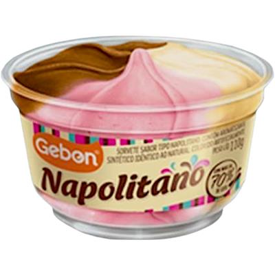 SORVETE SABOR NAPOLITANO GEBON 110G