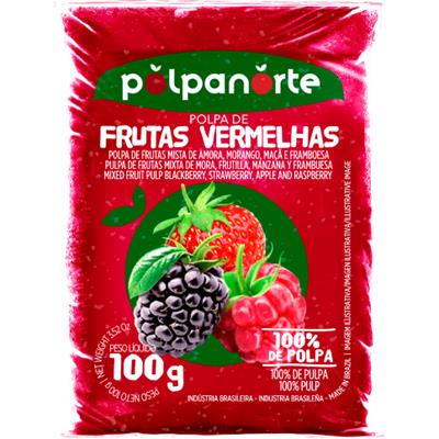POLPA DE FRUTAS VERMELHAS POLPANORTE 100G