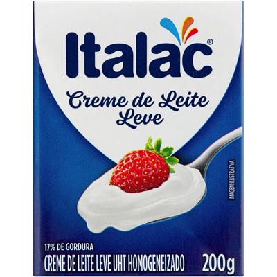 CREME DE LEITE LEVE UHT HOMOGENEIZADO ITALAC 200G