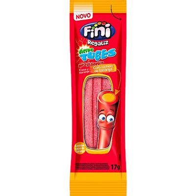 BALA SABOR MORANGO E LARANJA TUBES ÁCIDO FINI 17G