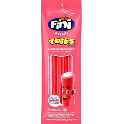 BALA SABOR MORANGO E NATA TUBES FINI 17G