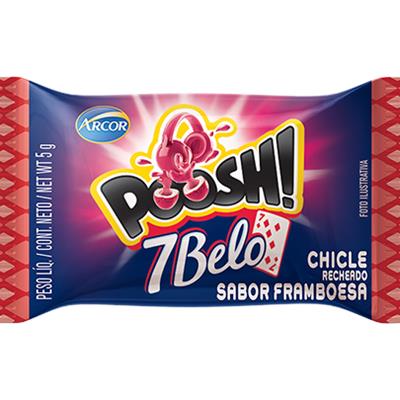 CHICLETE SABOR FRAMBOESA 7 BELO POOSH 5G