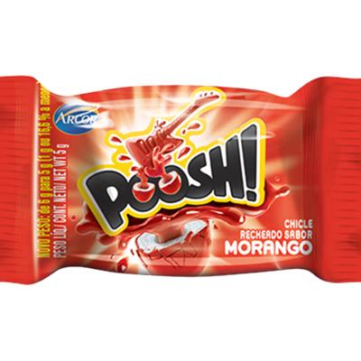 CHICLETE RECHEADO SABOR MORANGO POOSH 5G