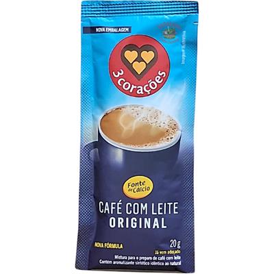 Drip Café com Leite Original 20g 3 Corações — 3 Corações