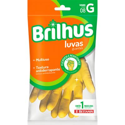 LUVA MULTIUSO AMARELA G BRILHUS 1UN