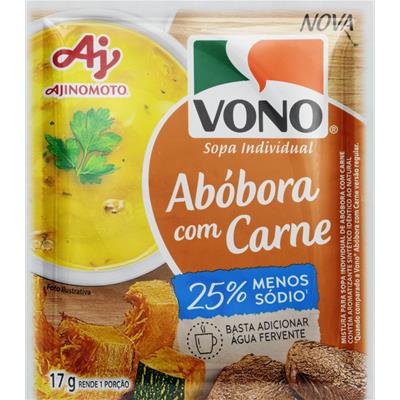 SOPA INDIVIDUAL SABOR ABÓBORA COM CARNE VONO 17G