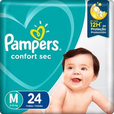 FRALDA CONFORT SEC 12H DE PROTEÇÃO M PAMPERS 24UN