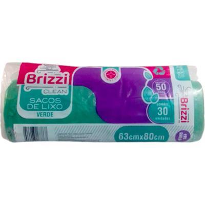 SACOS DE LIXO VERDE 50L BRIZZI 30UN