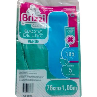 SACOS DE LIXO VERDE 105L BRIZZI 5UN