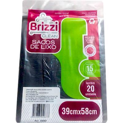 SACO DE LIXO PRETO 15L BRIZZI 20UN