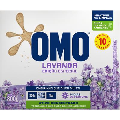 LAVA ROUPAS EM PÓ DE LAVANDA OMO 800G