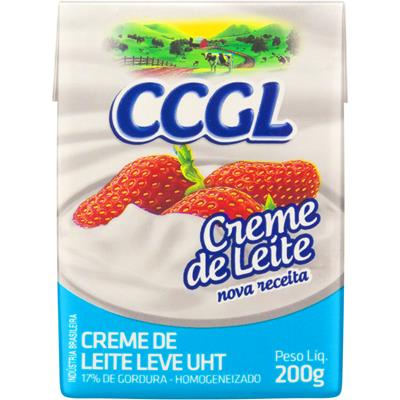 CREME DE LEITE UHT LEVE HOMOGENEIZADO CCGL 200G