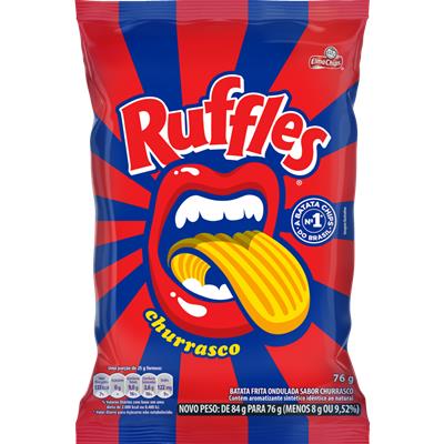 BATATA FRITA CHIPS SABOR CHURRASCO RUFFLES 76G