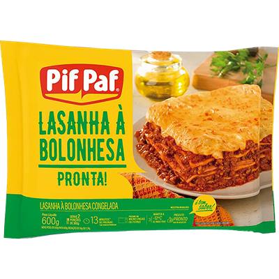 LASANHA À BOLONHESA CONGELADA PIF PAF 600G