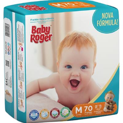 FRALDA DESCARTÁVEL HIPER M BABY ROGER 70UN