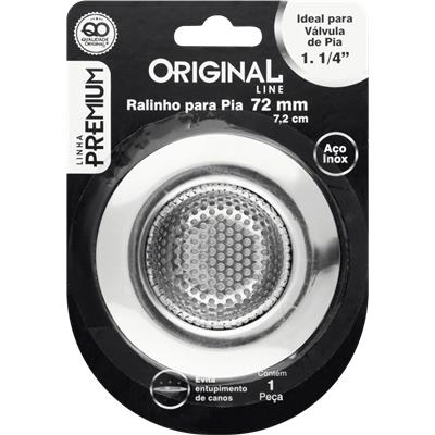RALINHO PARA PIA AÇO INOX 72MM ORIGINAL LINE 1UN