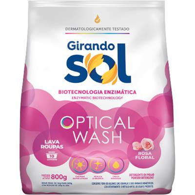 LAVA ROUPAS EM PÓ ROSA FLORAL GIRANDO SOL 800G