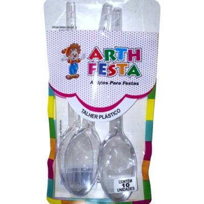 COLHER PLÁSTICA ARTH FESTA 10UN