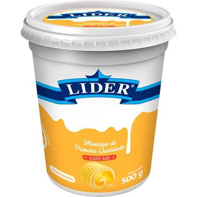 MANTEIGA DE PRIMEIRA QUALIDADE COM SAL LIDER 500G
