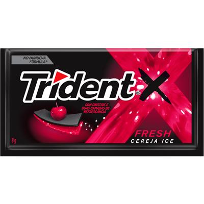 GOMA DE MASCAR SABOR CEREJA ICE TRIDENT 8G