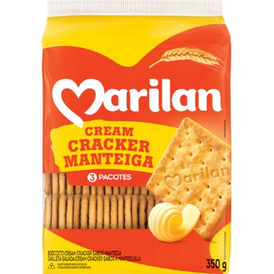 BISCOITO CREAM CRACKER SABOR MANTEIGA MARILAN 350G