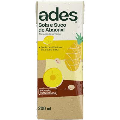 BEBIDA À BASE DE SOJA ABACAXI ADES 200ML
