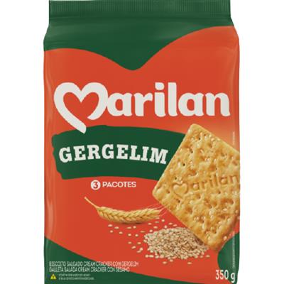 BISCOITO CREAM CRACKER COM GERGELIM MARILAN 350G