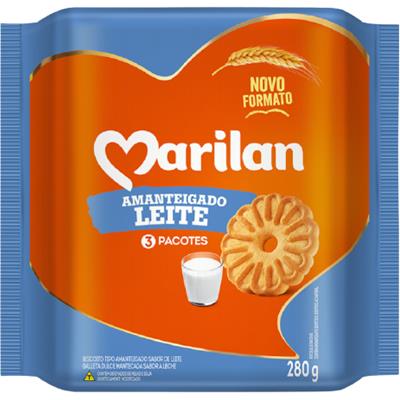 BISCOITO AMANTEIGADO SABOR LEITE MARILAN 280G
